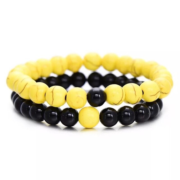 Jewelry - 2 Pcs Bohemia Natural Stone Beads Bracelet Set